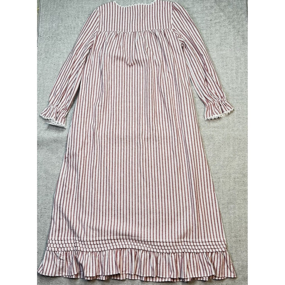 Eileen West Striped BRUSHED COTTON FLANNEL Ballet Nightgown S Cottage - Picture 3 of 8